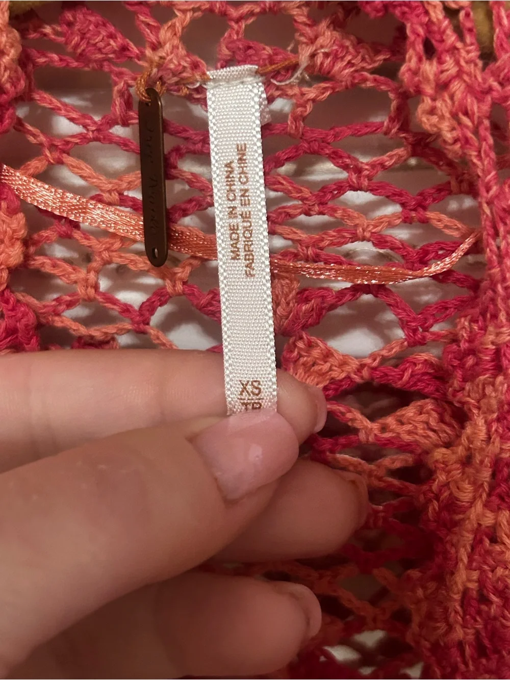Free people lace crochet poncho shrug